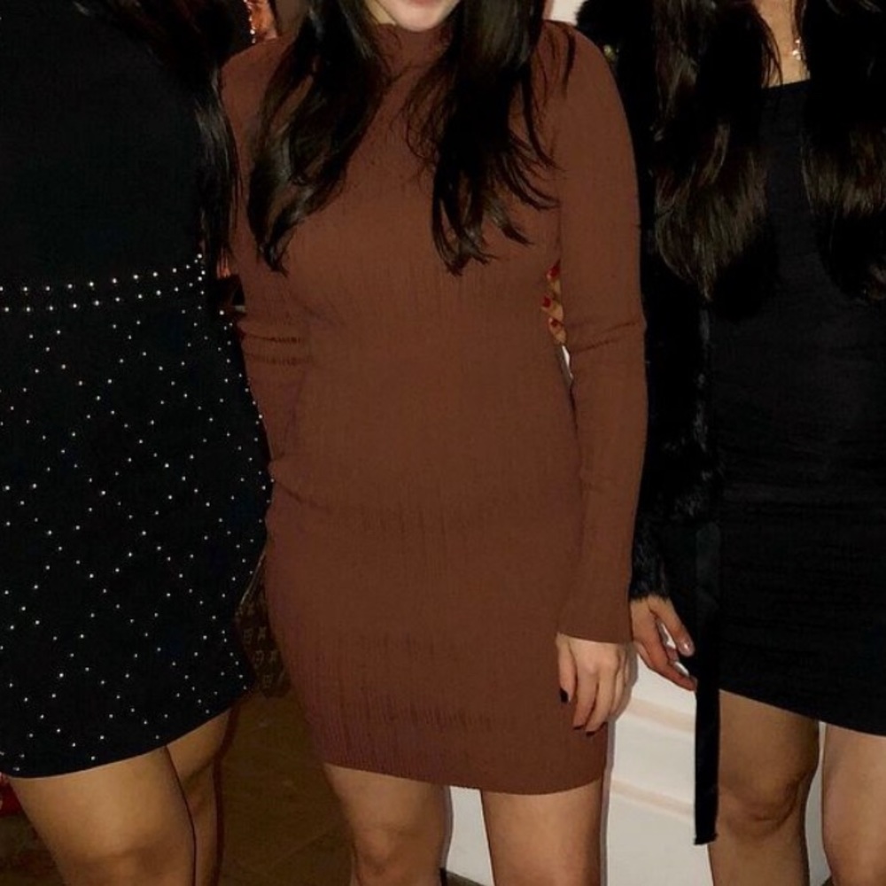 NAKED WARDROBE BODYCON RIBBED DRESS